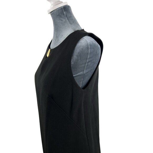 Donna Karan New York Women's Size 4 Keyhole Sheath Dress Black Midi MRSP $139 - Picture 12 of 16